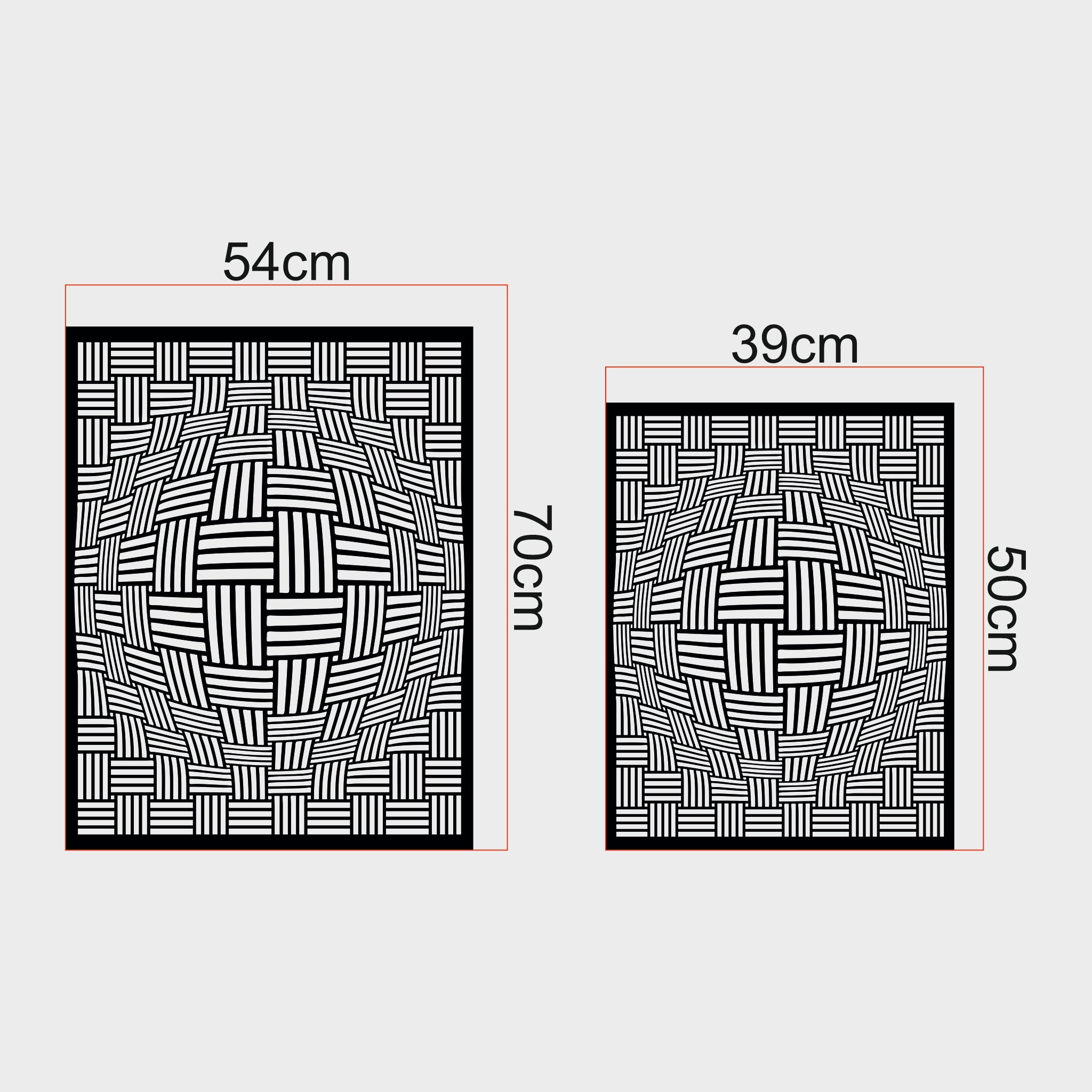Dokuma Desenli Optik İllüzyon Metal Duvar Dekoru | 3D Etkili Sanat