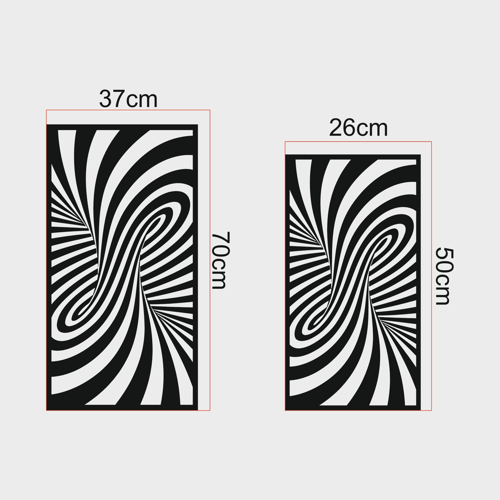 3D Optik İllüzyon Metal Duvar Dekoru | Hipnotik Spiral Sanatı