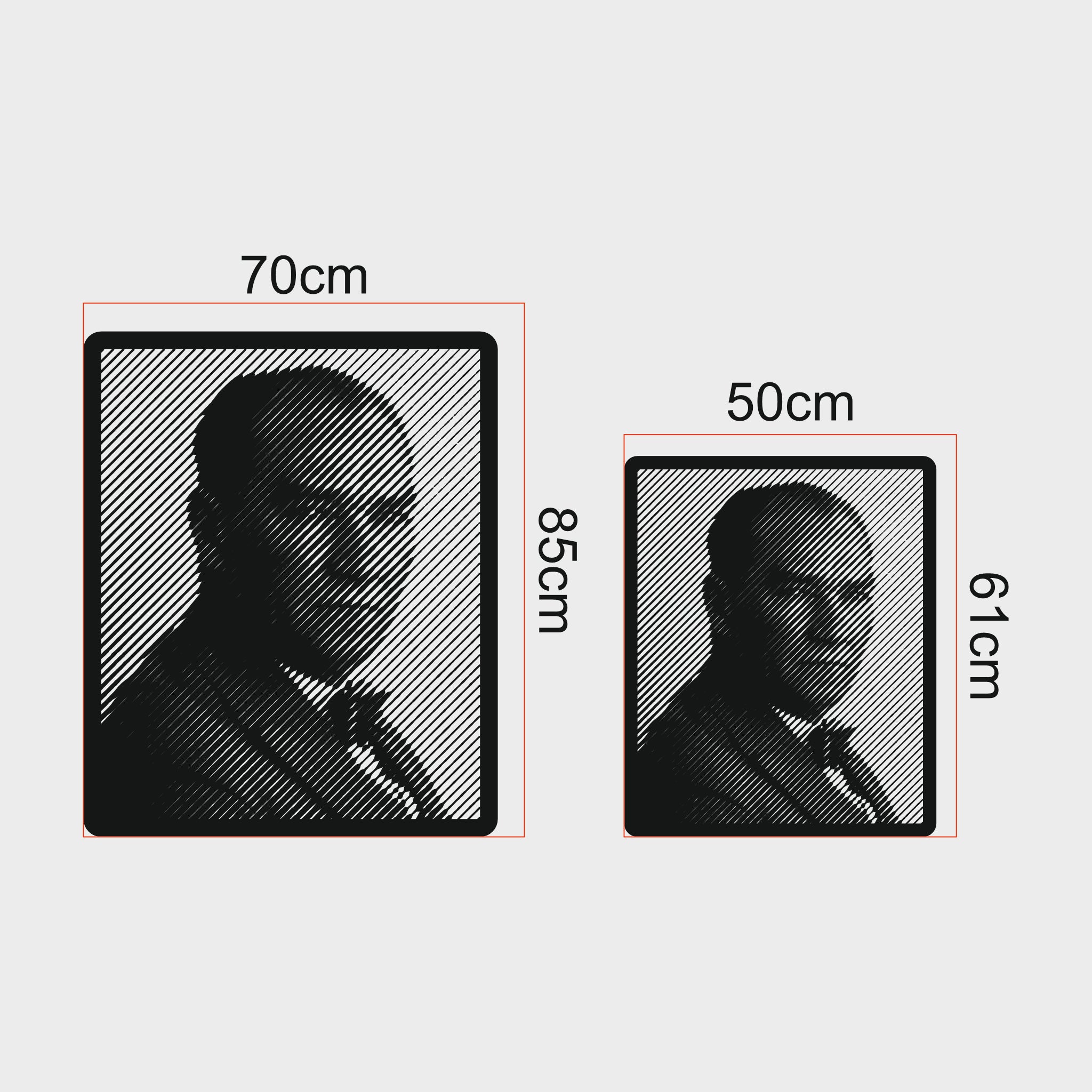 Atatürk Modern Metal Portre – Lazer Kesim ve Siyah Toz Boya