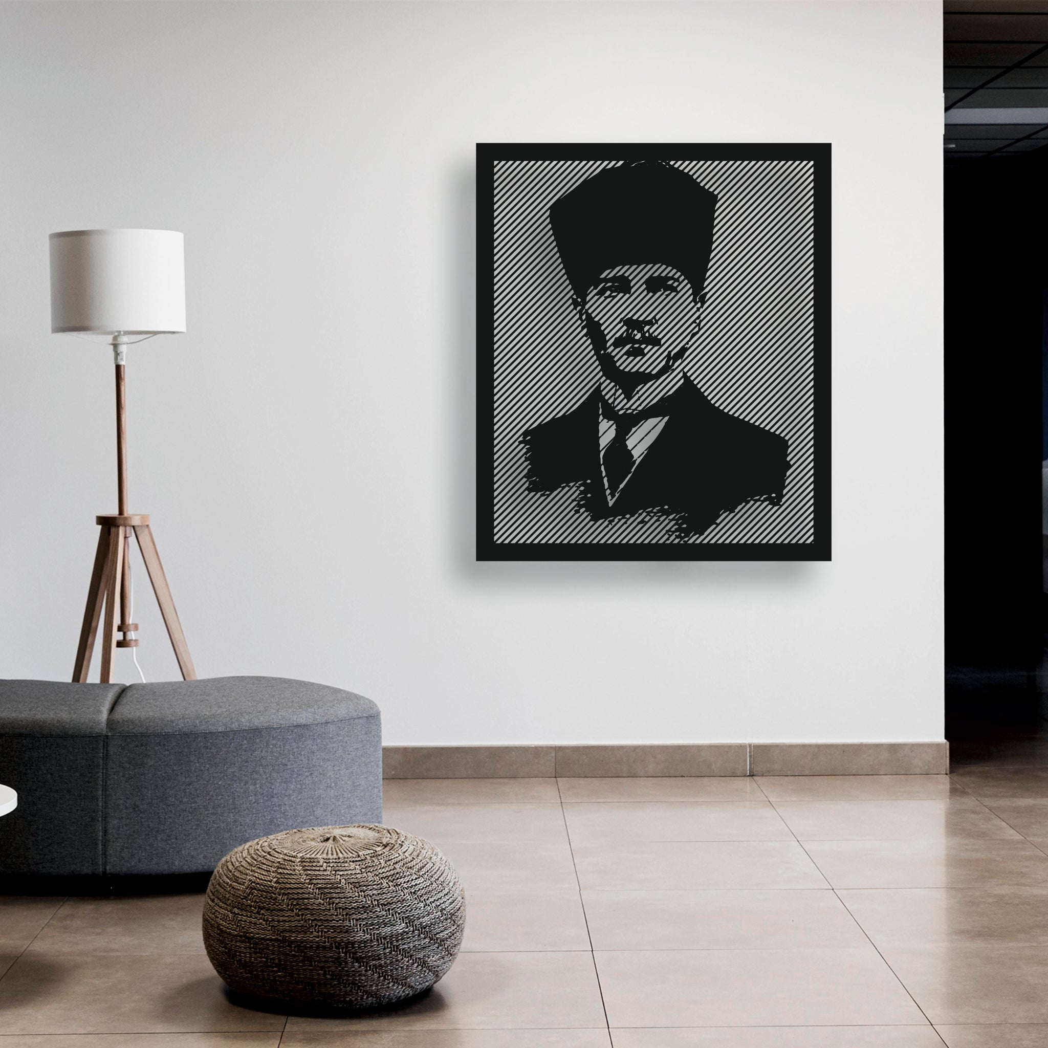 Atatürk Modern Metal Duvar Dekoru – Lazer Kesim Profil Tasarım