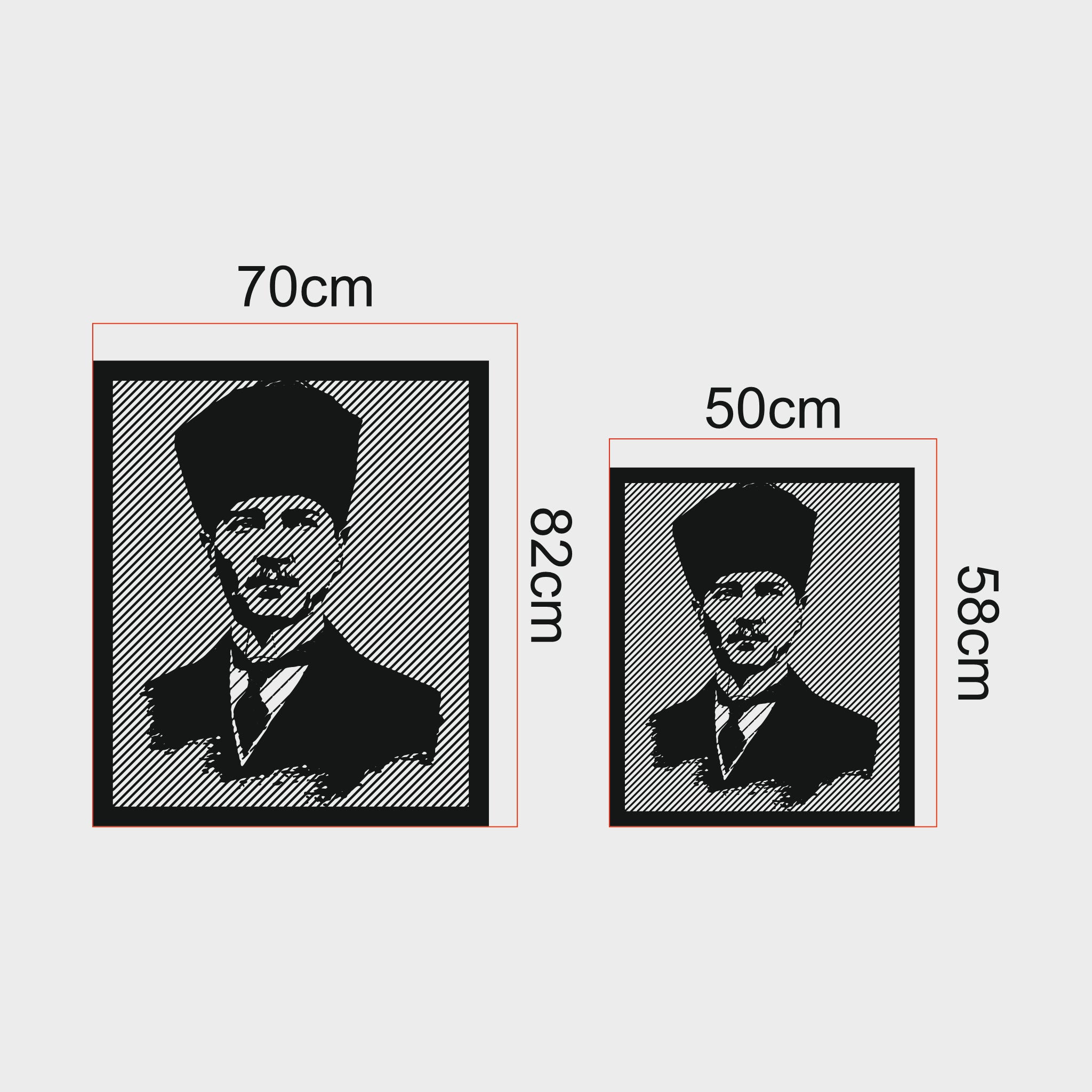 Atatürk Modern Metal Duvar Dekoru – Lazer Kesim Profil Tasarım