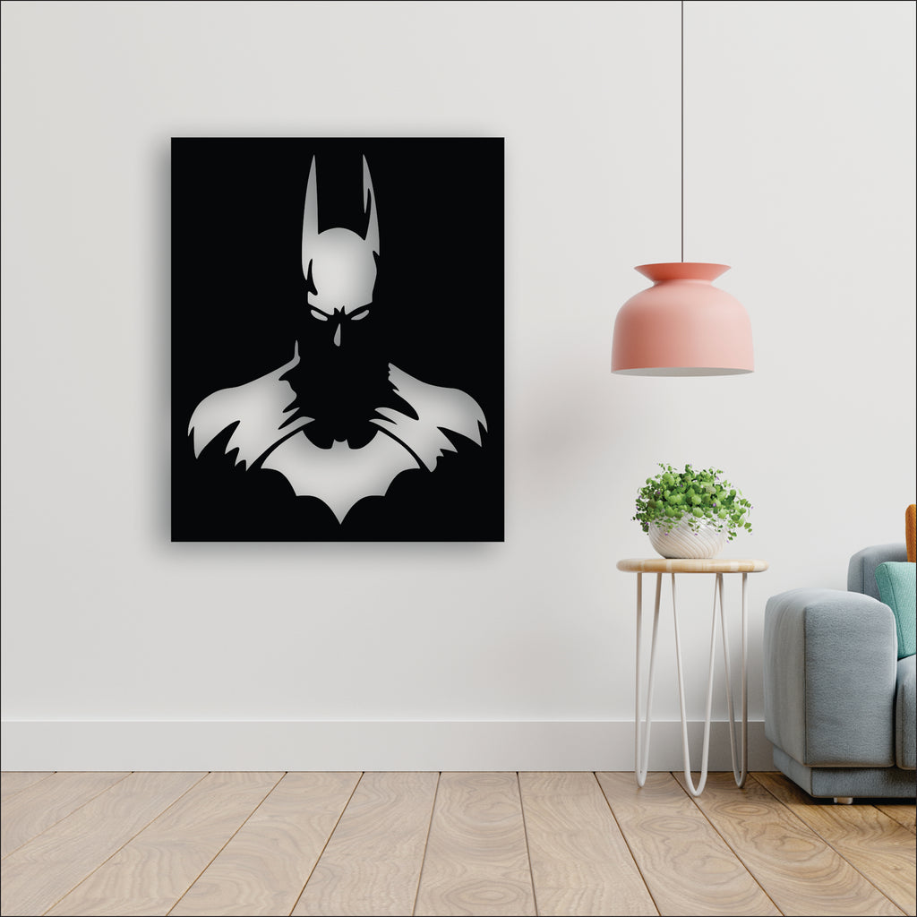 Batman Metal Duvar Sanatı – Lazer Kesim ve Siyah Toz Boya