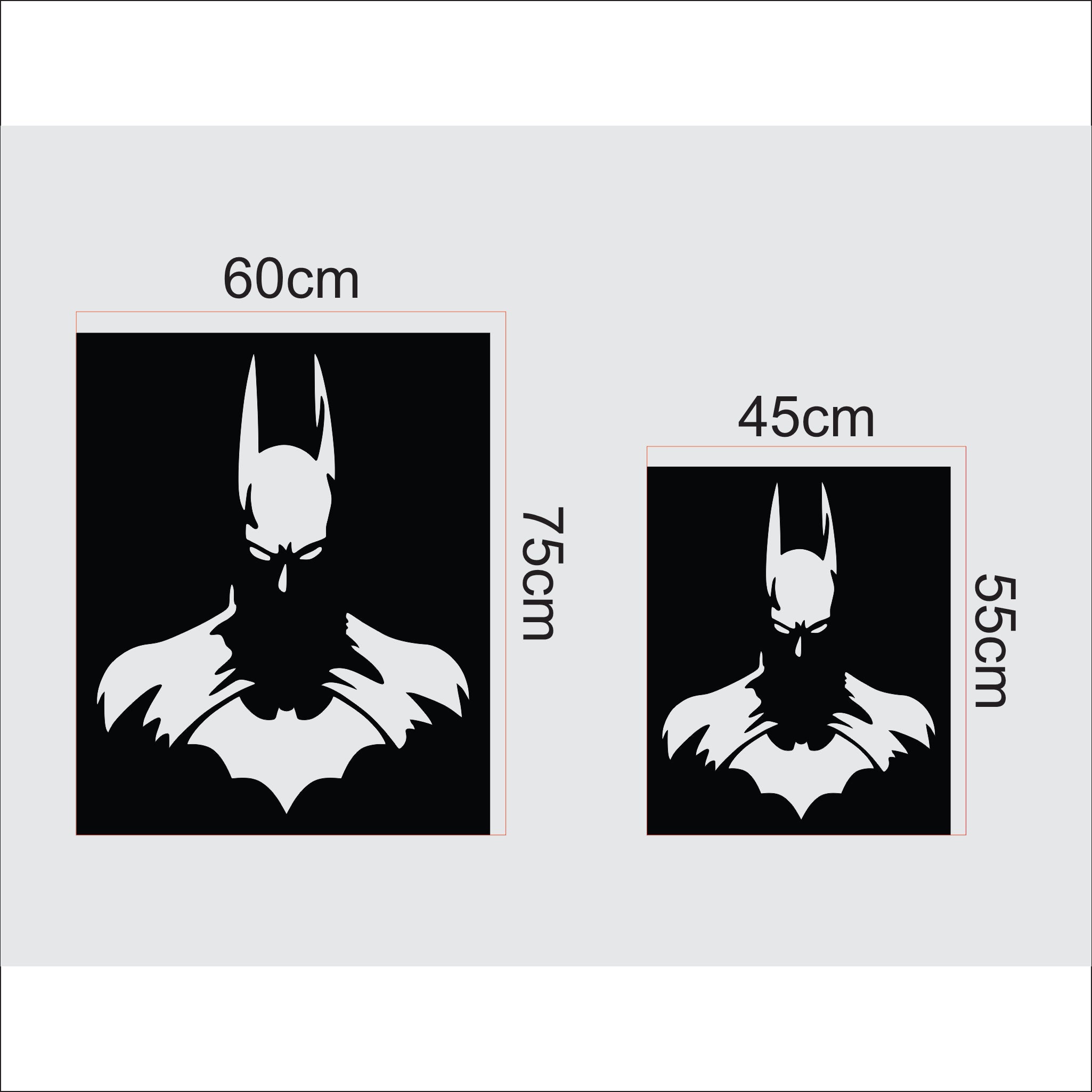 Batman Metal Duvar Sanatı – Lazer Kesim ve Siyah Toz Boya