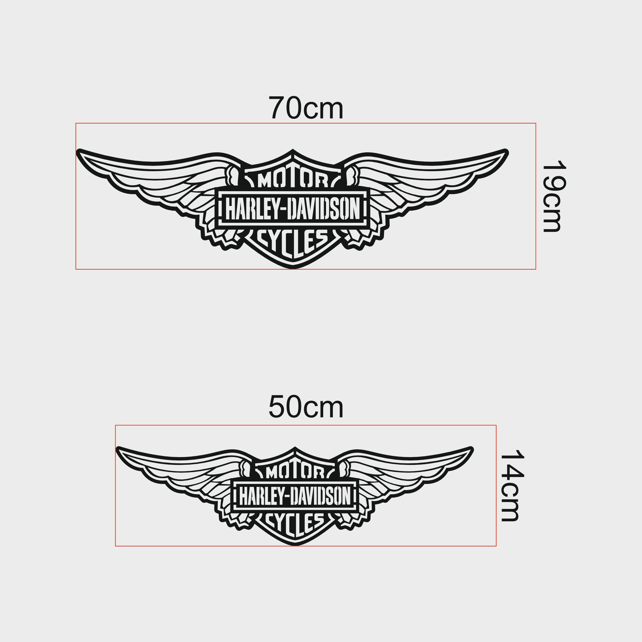 Harley-Davidson Kanatlı Logo Metal Duvar Dekoru | İkonik Motor Sanatı