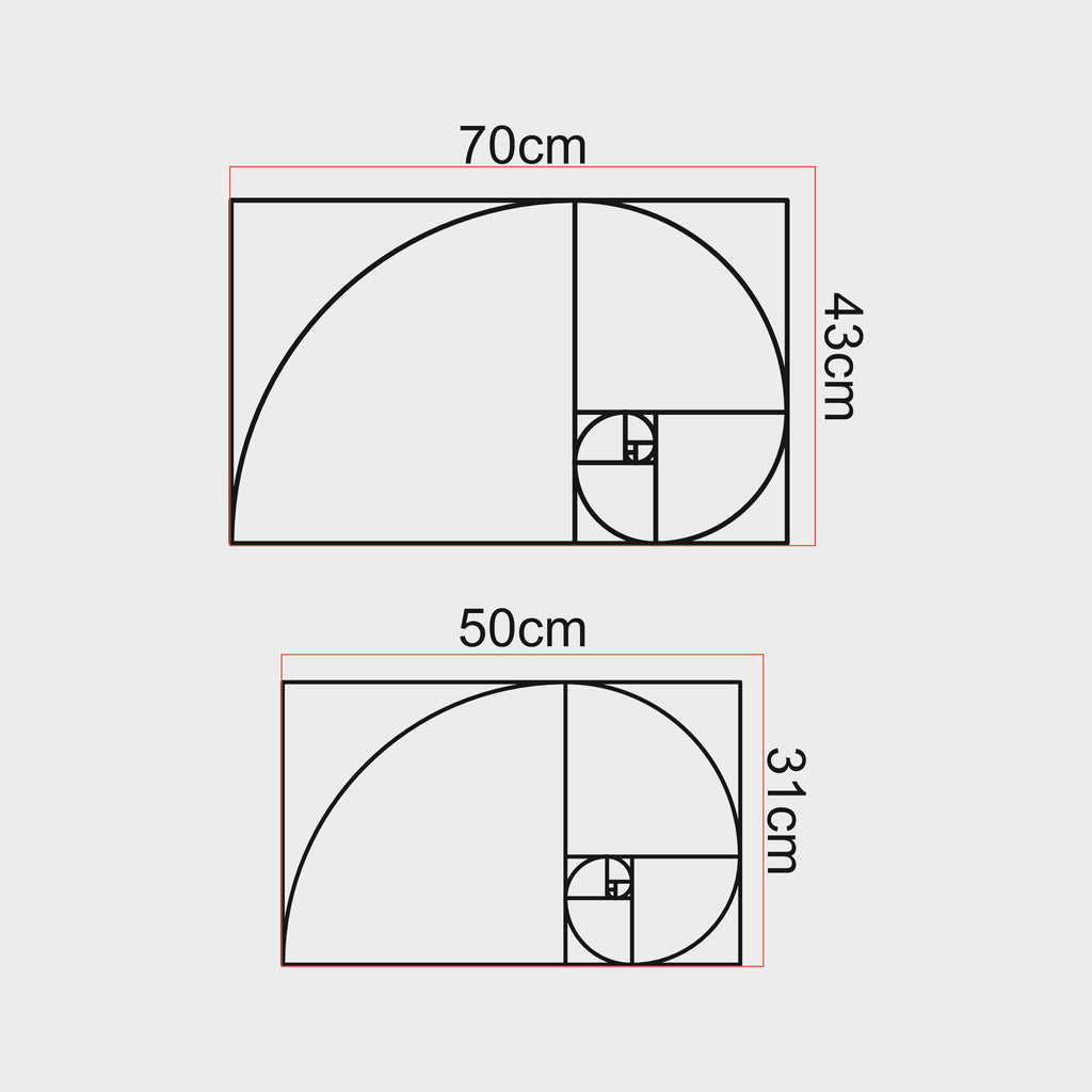 Altın Oran Metal Duvar Dekoru | Matematik ve Sanatın Buluşması