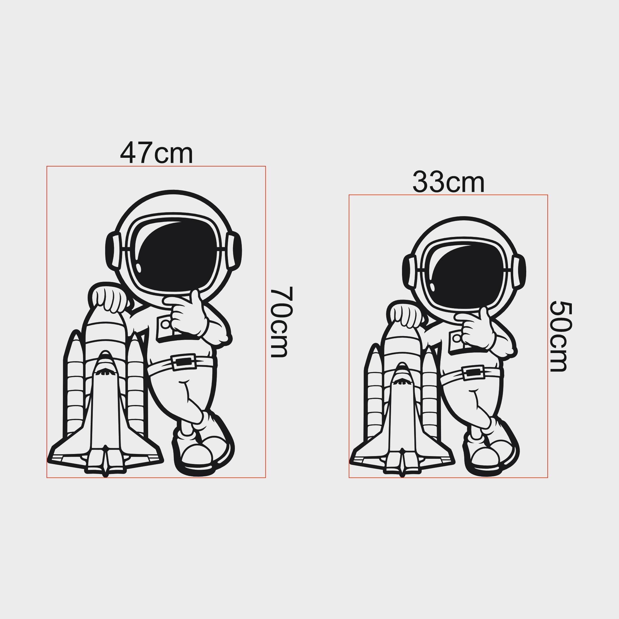 Astronot ve Uzay Mekiği Metal Duvar Dekoru | Bilim ve Keşif Temalı Sanat