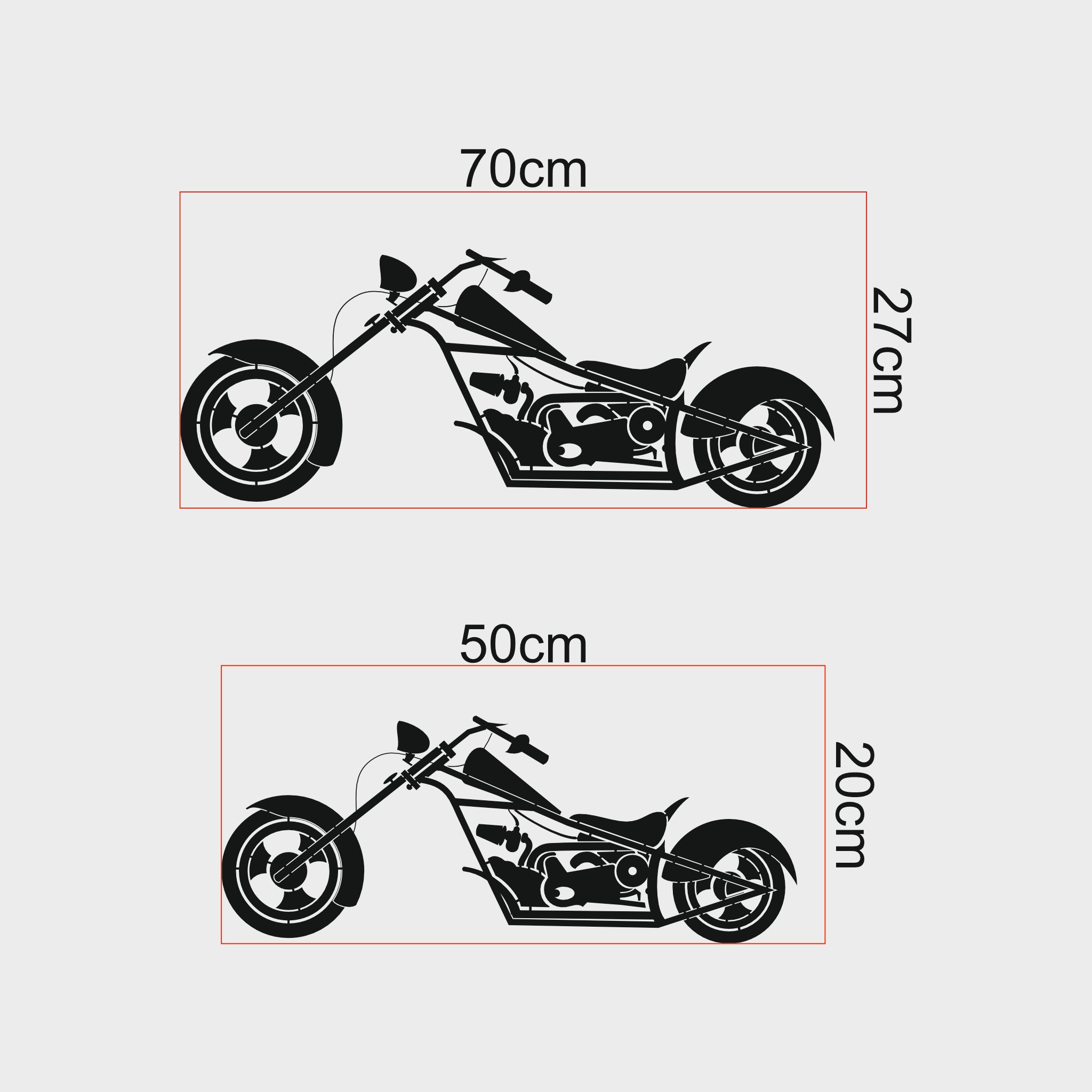 Chopper Motosiklet Metal Duvar Dekoru | Özgürlük ve Hız Temalı Tasarım