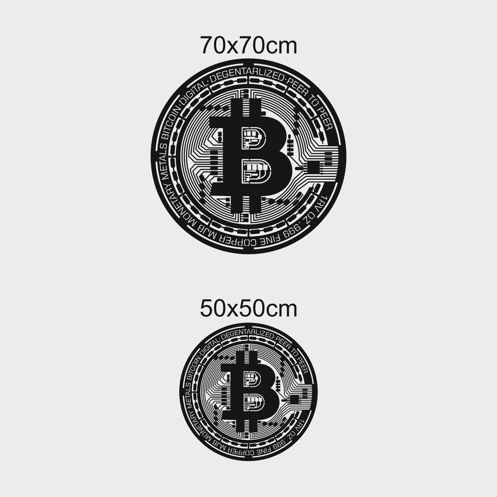 Bitcoin Kripto Para Metal Duvar Dekoru | Finans ve Teknoloji Temalı Tasarım