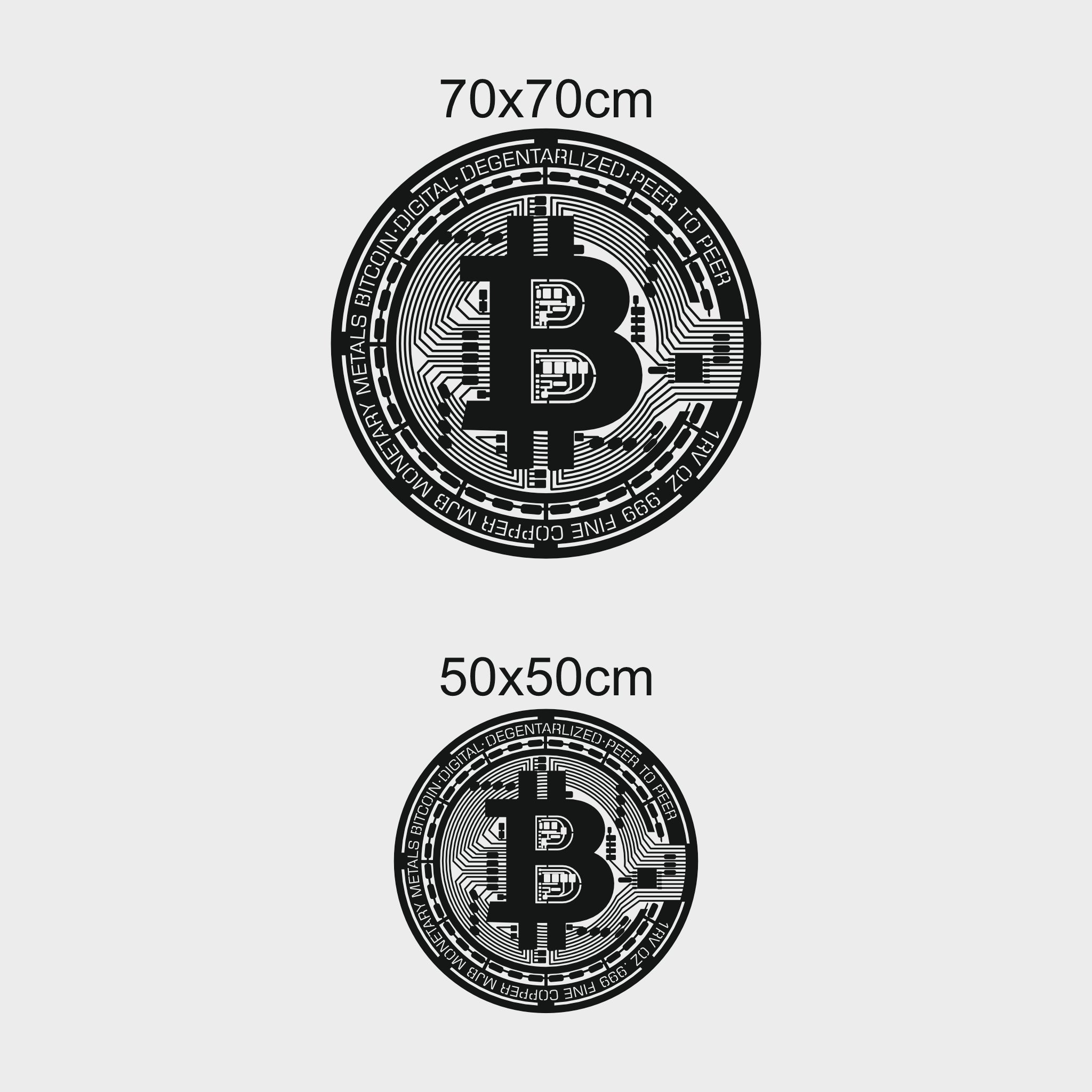 Bitcoin Kripto Para Metal Duvar Dekoru | Finans ve Teknoloji Temalı Tasarım