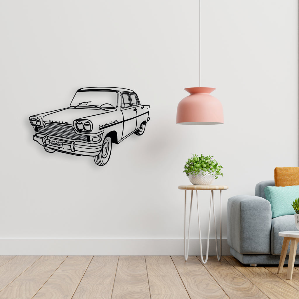 Devrim Arabası Metal Duvar Dekoru | Türkiye'nin İlk Yerli Otomobili