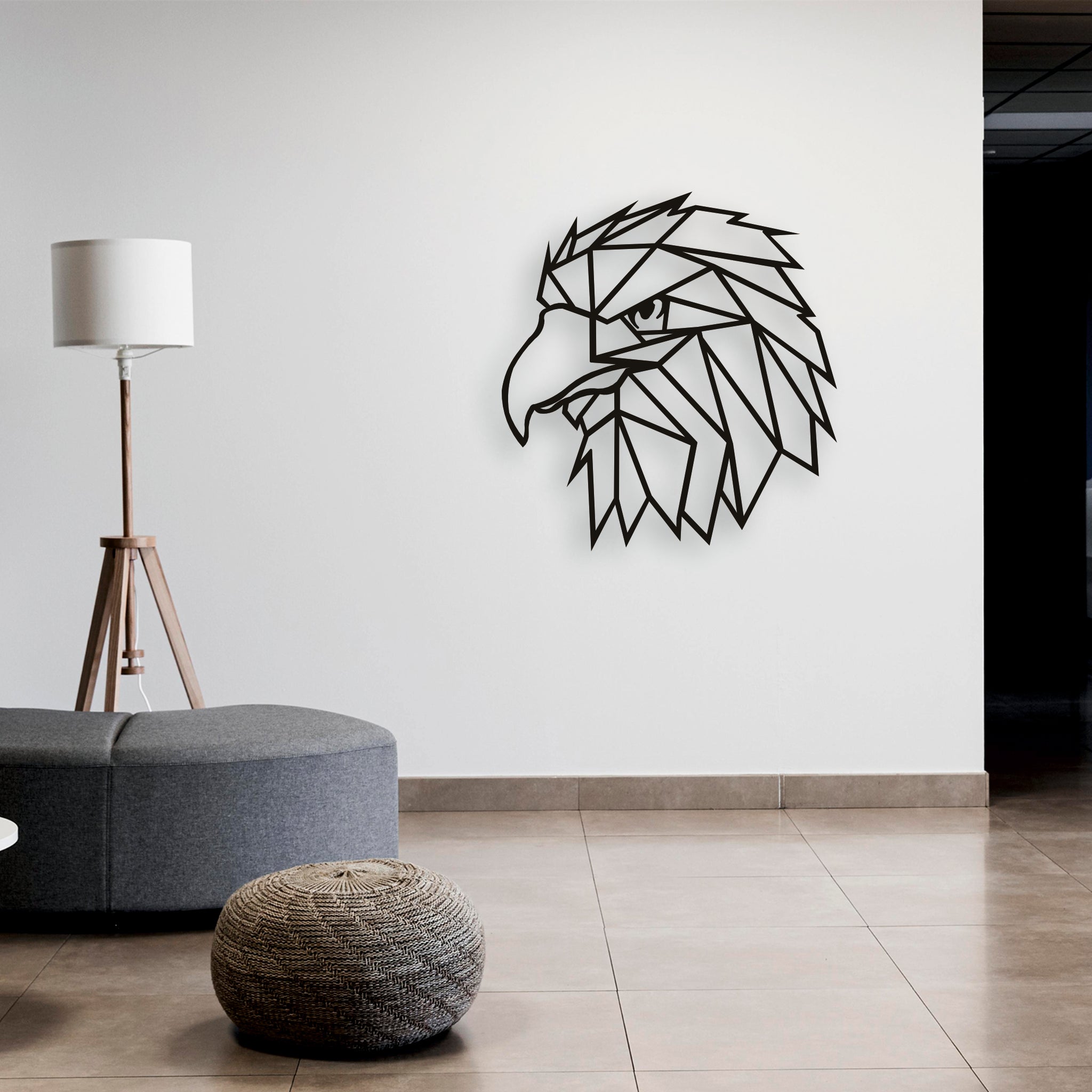Geometrik Kartal Metal Duvar Dekoru | Güçlü ve Modern Tasarım