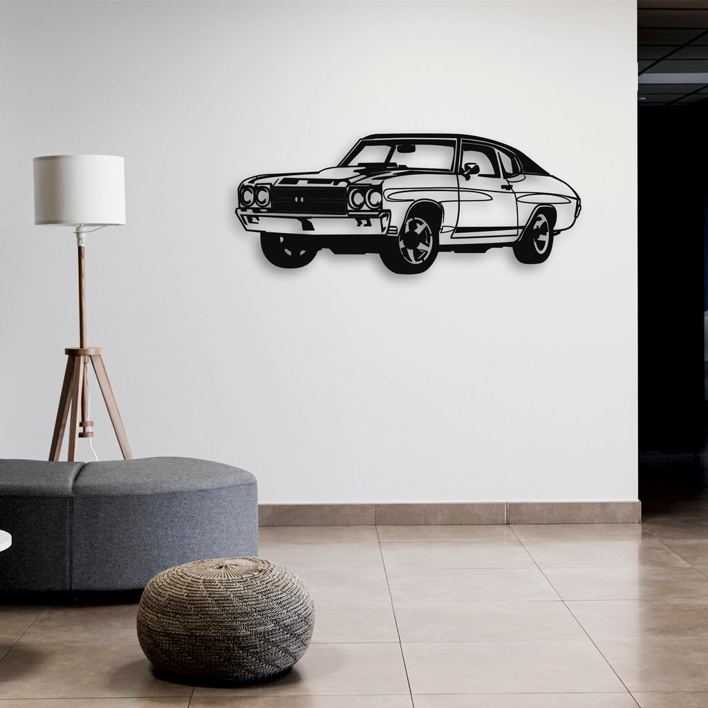 Nostaljik Spor Araba Figürü Metal Tablo | Otomobil Tutkunlarına Hediye