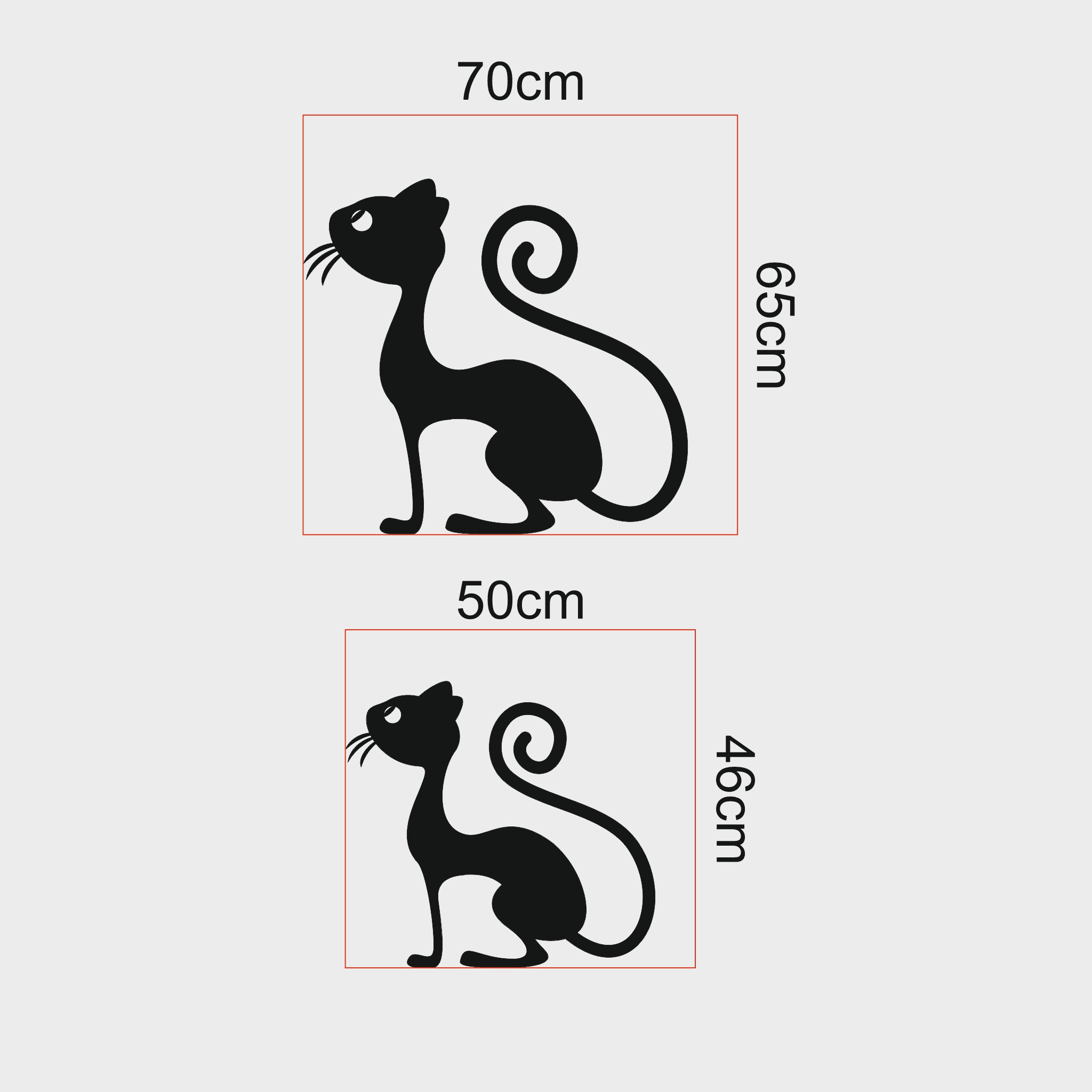 Şık Kedi Silüeti Metal Duvar Dekoru | Minimalist Ev Sanatı
