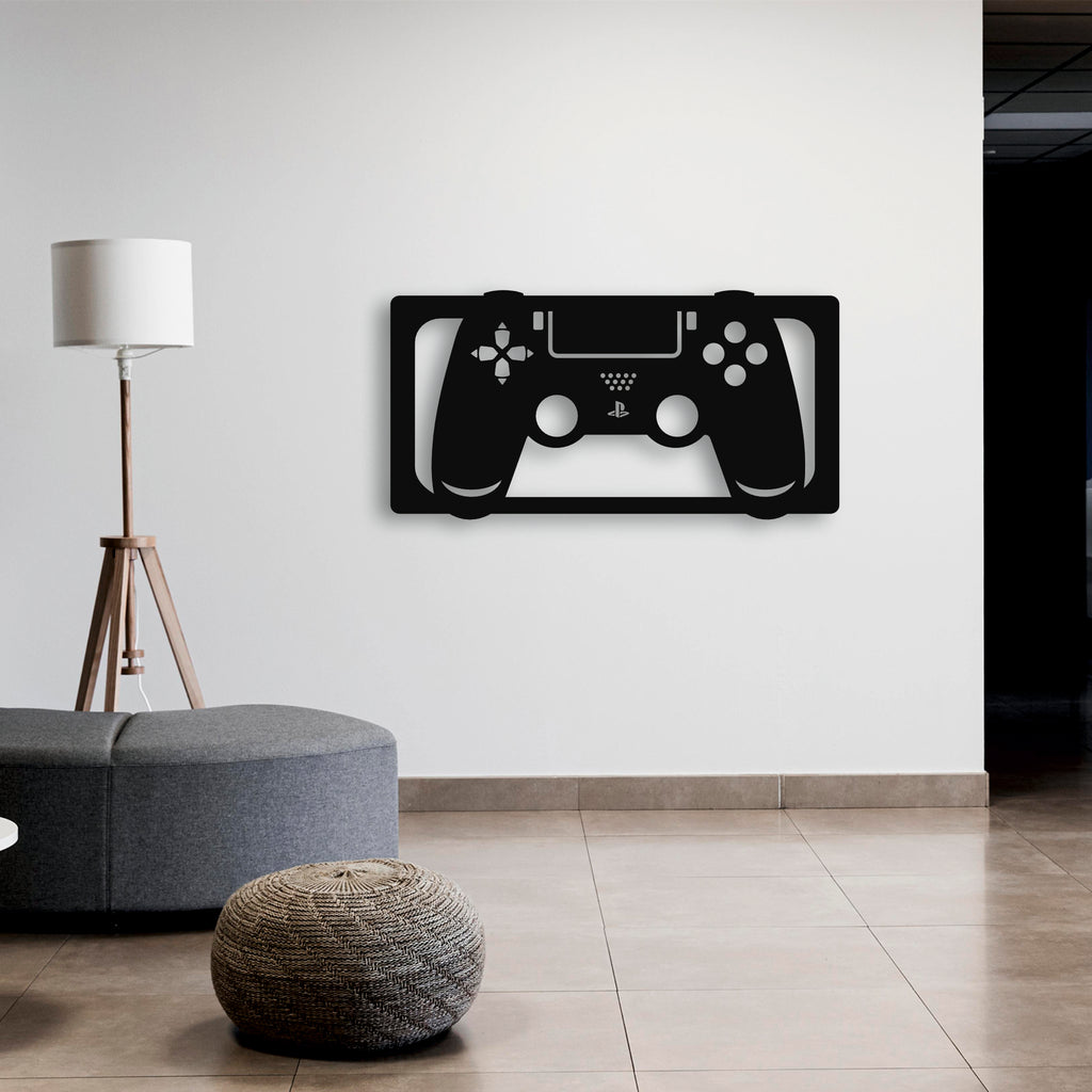 PlayStation Oyun Kolu Metal Duvar Dekoru | Gamer Odası Dekoru