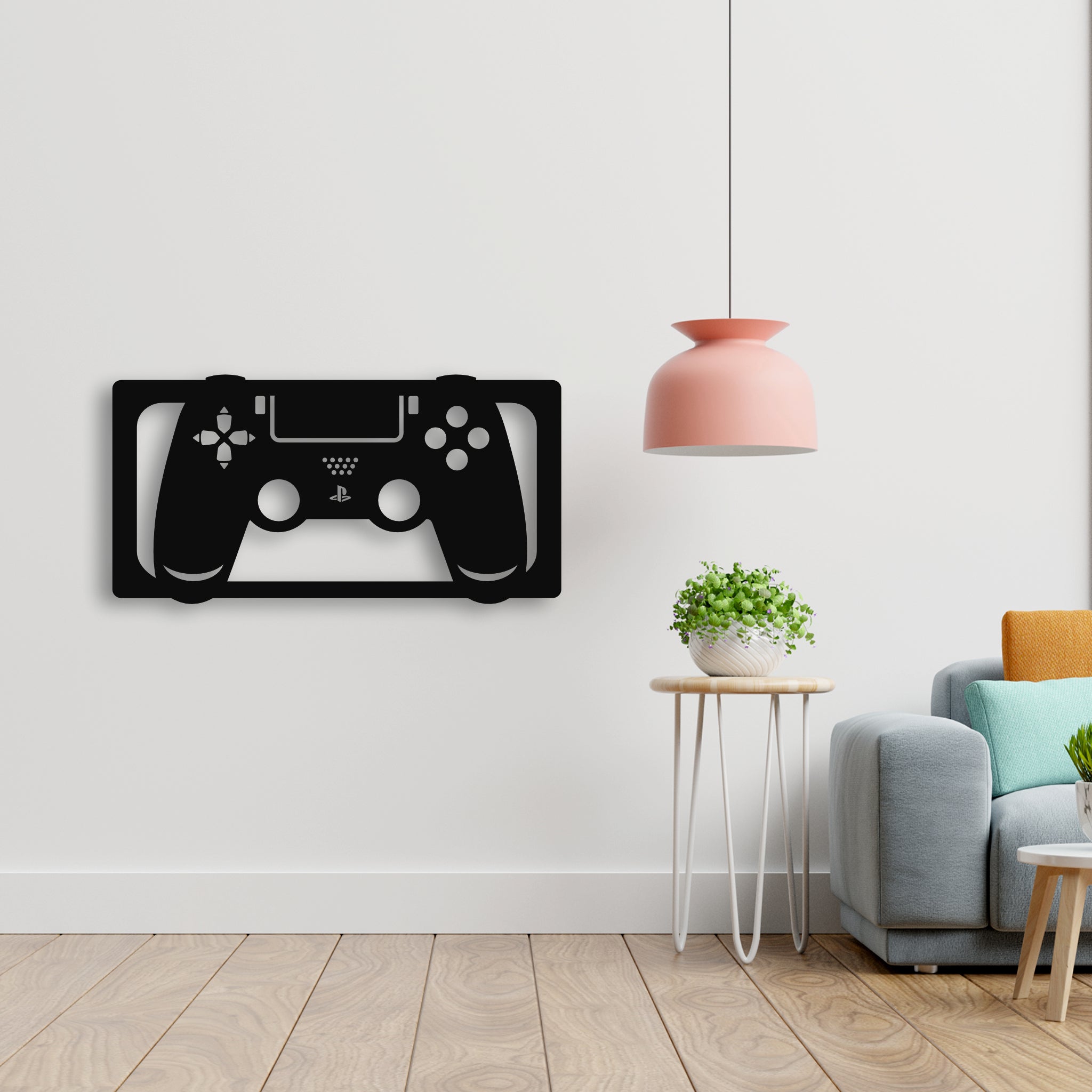 PlayStation Oyun Kolu Metal Duvar Dekoru | Gamer Odası Dekoru