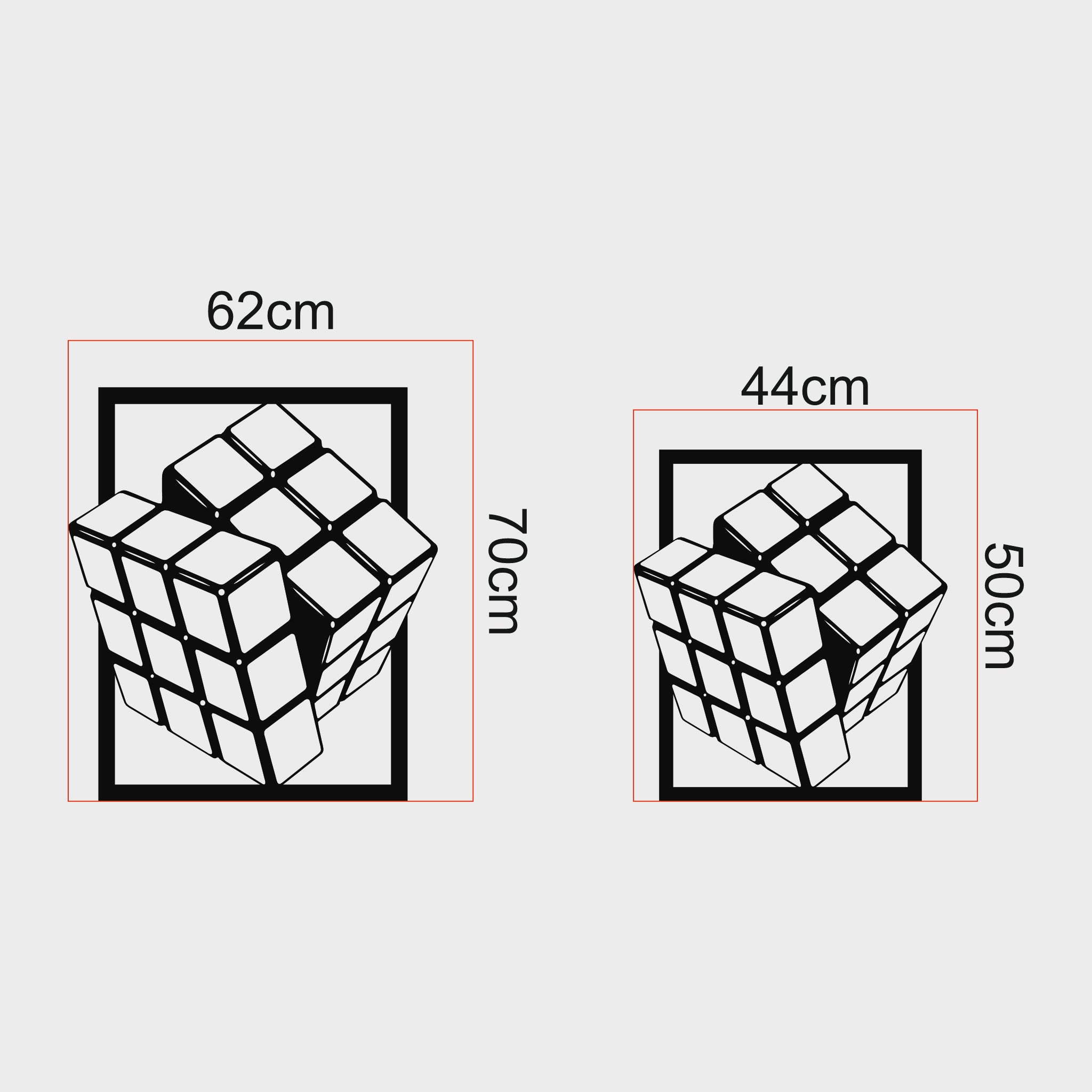 Rubik Küpü Metal Duvar Dekoru | Sanatsal ve Zeki Tasarım
