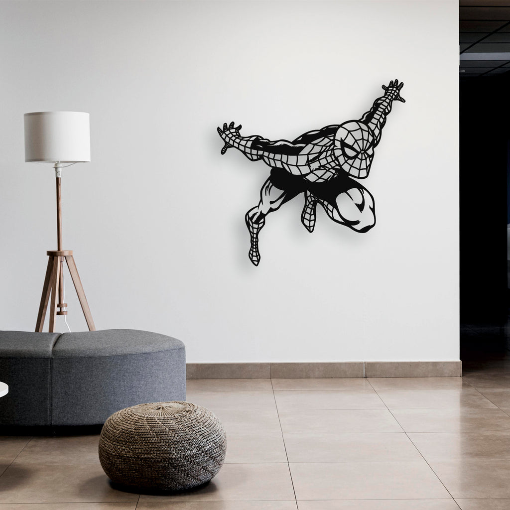 Klasik Spider-Man Figürü Metal Pano | Süper Kahraman Hayranları Hediyesi