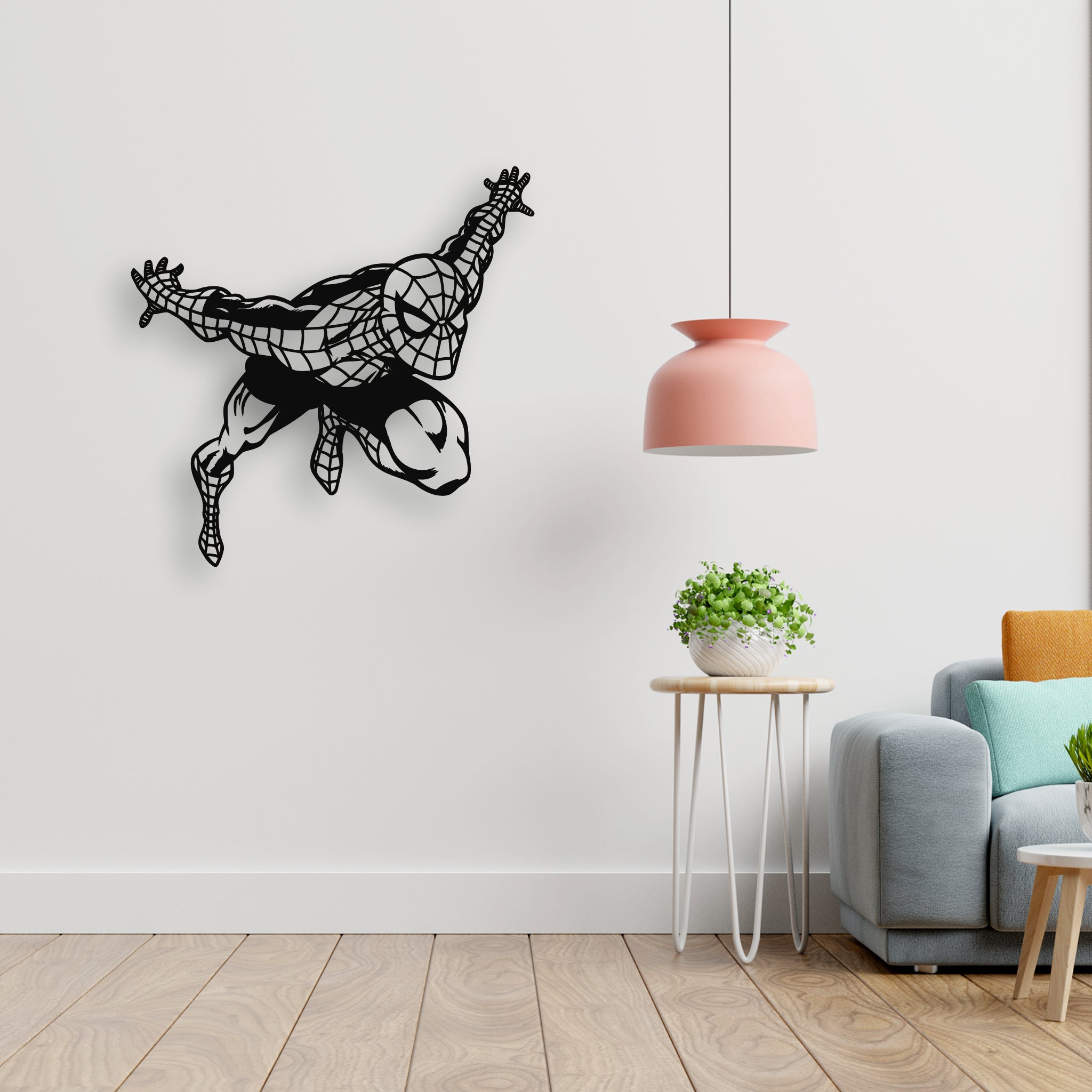 Klasik Spider-Man Figürü Metal Pano | Süper Kahraman Hayranları Hediyesi