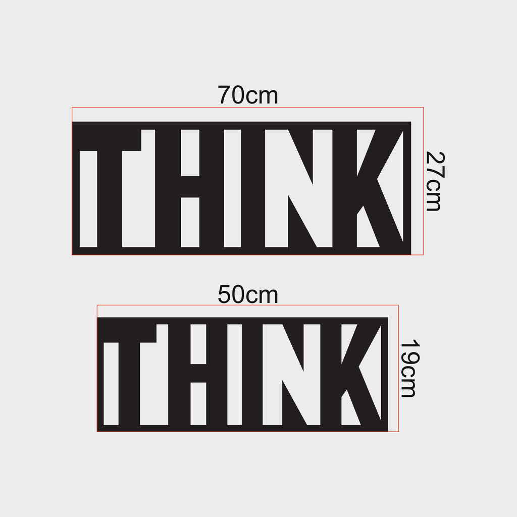 "THINK" Yazılı Gizli Desen Metal Duvar Dekoru | Optik İllüzyon Pano