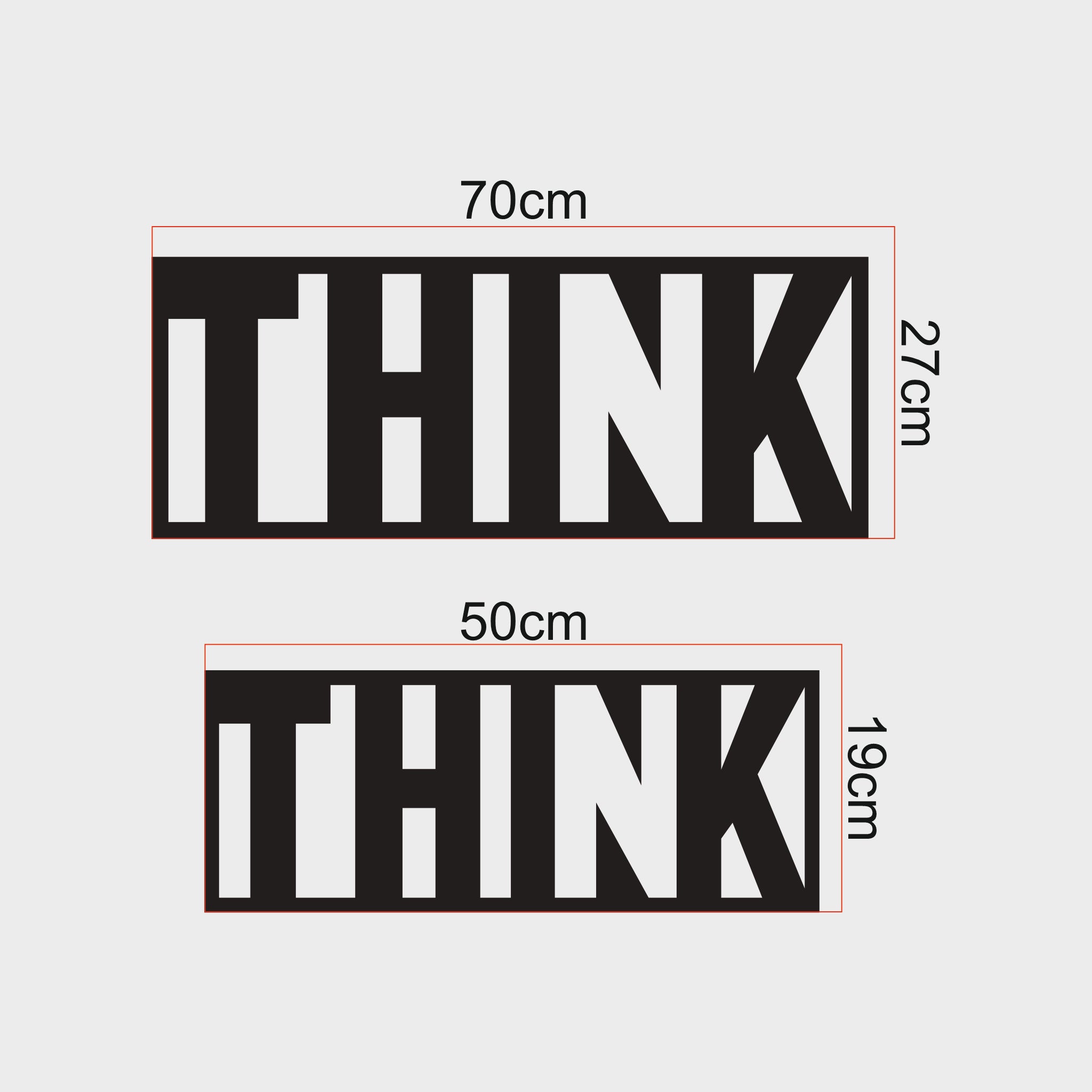 "THINK" Yazılı Gizli Desen Metal Duvar Dekoru | Optik İllüzyon Pano