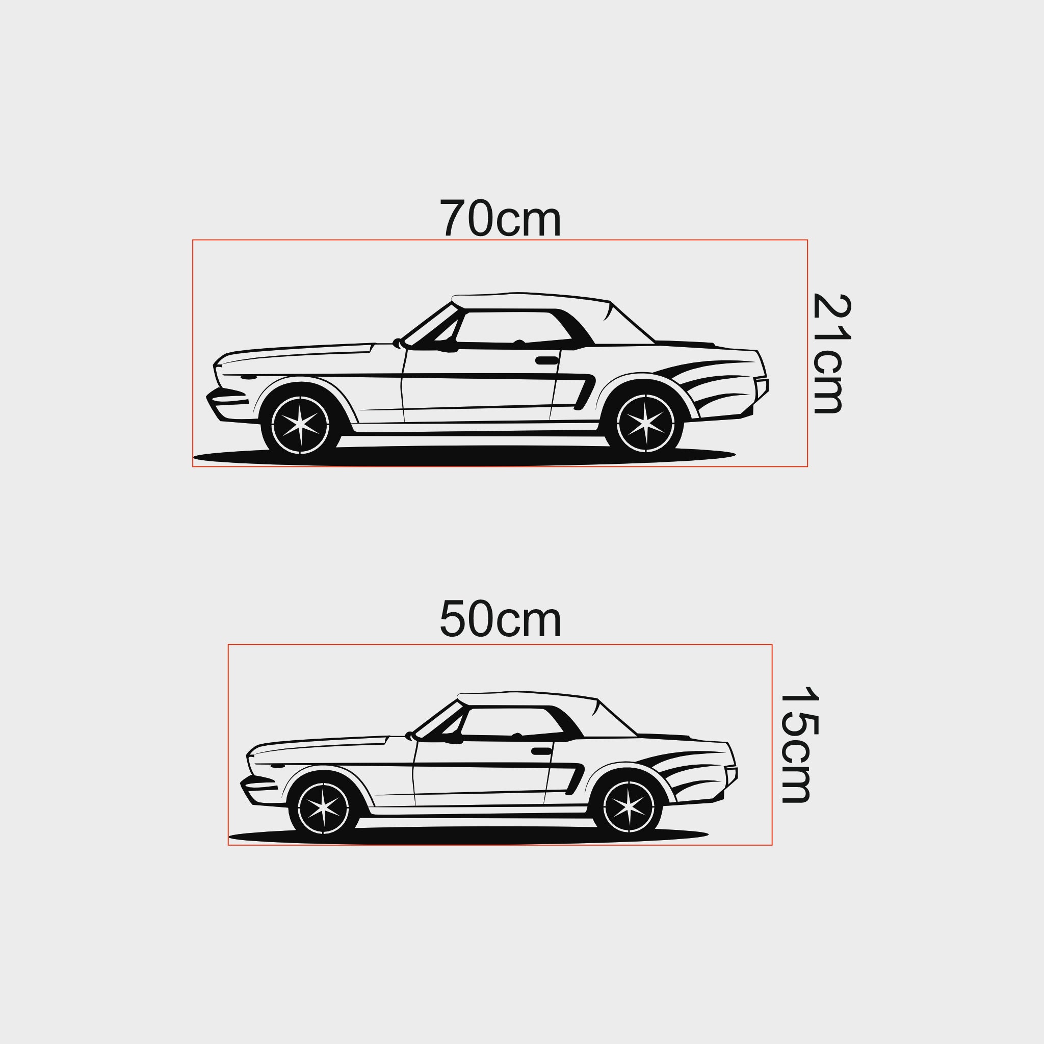 Klasik Mustang Metal Duvar Dekoru | Otomobil Tutkunları için Sanat