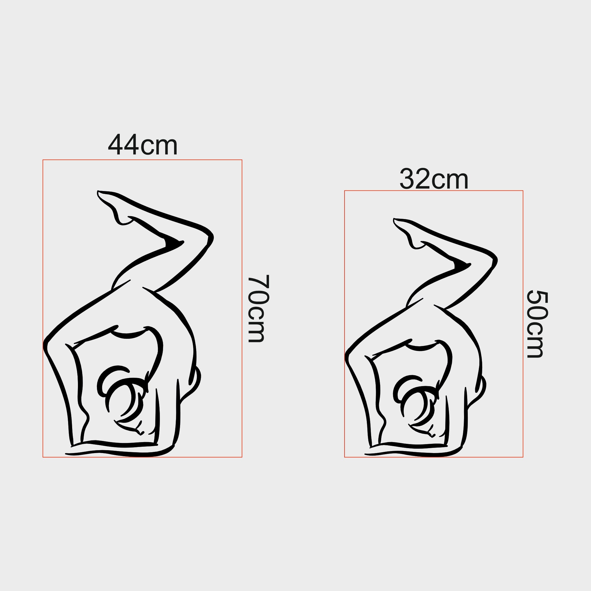 Yoga Duruşu Metal Duvar Dekoru | Vücut Esnekliği ve Zarafet Panosu